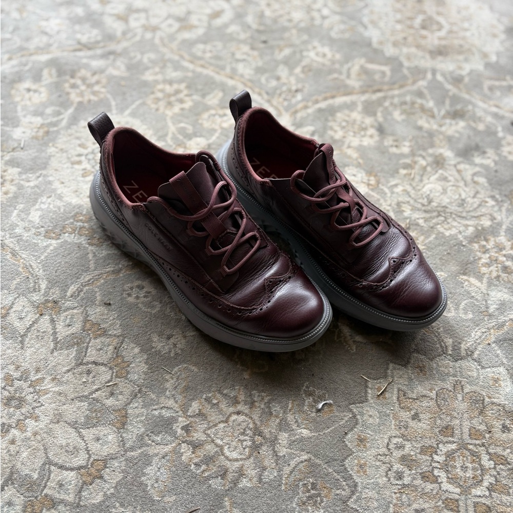 Cole Haan Dark Red Leather Sneakers